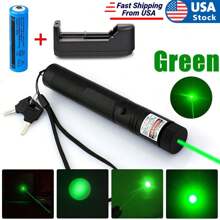 1 Case Black 900 Mile Assassin Green Laser Pointer 532nm Single Beam Light + Battery + Combination Lock + Battery Rechargeable Rotating Focusable Laser Pointer
