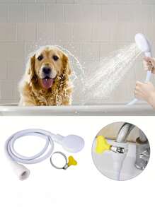 1 Stück multifunktionaler Handbrausekopf, hergestellt aus ABS-Material, mit Vollkörpereinstellungen, Schnellverbinder, tragbarer Wasserhahn-Sprühkopf, geeignet für Wohnmobile, Haustiere, Katzen & Hunde Baden, einfache Installation