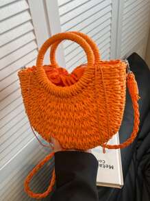 Bohemian Woven Handbag, Fashionable Women's Shoulder Bag, High-Quality Multifunctional Shopping Tote, Suitable For Travel And Vacation, Earthy Tone For Autumn Outfits, Accessory For Casual Daily Use, Fashion Summer Vacation Bag, Beach Essentials Women Bags For Vacation & Holiday, Vacation Essentials, Perfect For Summer, Vacation & Beach