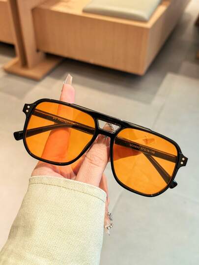 1/2/3/4/5/6pcs Sporty Outdoor Y2K Retro Driving Travel Beach Fashion Glasses For Men And Women, Summer Fashion Back To School Fashionable Preppy School Look