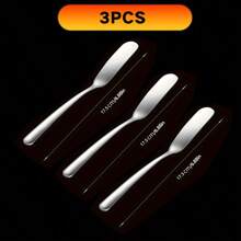Juego de 3/5 cuchillos de mantequilla elegantes de acero inoxidable - Cuchillos multiuso para queso, crema batida, mermelada, pasteles, cocina y comedor, cuchillo de mantequilla de alta gama, aptos para lavavajillas, color plateado brillante