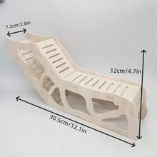 耐用木制仓鼠隐藏隧道 - 适用于仓鼠和侏儒仓鼠，易于组装，增强玩耍和探索的乐趣