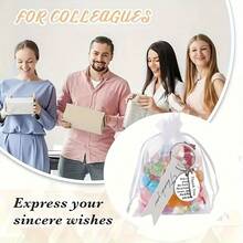 36 件/12 套钥匙扣套装，配有欧根纱袋和感谢卡 - 员工赞赏，非常适合同事、护士、教师 - 非常适合毕业典礼或办公室 S 汽车配件包饰学校可爱哥特 Y2k 圣诞节礼物创意包饰挂绳带身份证夹汽车配件包饰