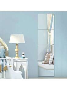 1/2/4/8/10pcs Classic Style Frameless Wall Mirror Tiles, Full Body Mirror Stick On Dormitory Wardrobe Mirrors, DIY Assembly For Home Gym, Bedroom Wall Installation Best Gifts Valentine Day Birthday Graduation Home Bathroom Decor Fall Decor Makeup Organizer Bathroom Accessories Back To School