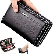 Men Wallet Long Purse Leather Clutch Large Business Handbag Phone Card Holder Case Gift For Men Father Son Husband Boyfriend Big Wallet Coin Wallet Small Gifts Anniversary Gift Gift Ideas Birthday Gifts For Men - Multicolor - View 3