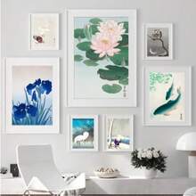 1/6PCS Optional Frame Posters Wall Arts Vintage Poster Guest Room Home Bar Cafe Decor ,Wall Art With Frame - Multicolor - View 2