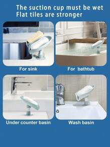 1/2-częściowa mydelniczka bez perforacji, stojąca, do użytku domowego, do prania, do toalety, do kreatywnego odpływu, bez wody, mydelniczka z przyssawką, do montażu na ścianie, do łazienki, dekoracja jesienna, powrót do szkoły