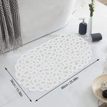 1pc PVC Hollow Letter Ellipse Water Droplets Bath Anti-Slip Mat, Bathroom Shower Room Bathtub Anti-Slip Pad, Shower Room Foot Mat, Toilet Home Shower Pad Home Bathroom Decor Fall Decor Back To School - Multicolor - View 15