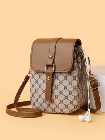Mini leren crossbody tas, modieuze casual veelzijdige schoudertas