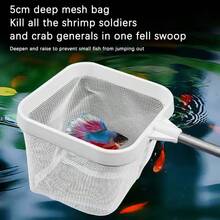 Extendable Long Handle Square Fish Net With Suction Cup, Suitable For Catching Fish And Shrimp, Aquarium Cleaning Supplies - Multicolor - View 2