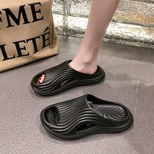 2025 Four Seasons Bitter Melon Design Comfortable, Lightweight Slippers For Home, Bathroom And Outdoor Wear - Black - View 4