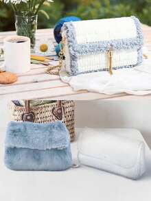 1pc Diy Plastic White Clean Bag Strap, Hand-Edited Editing Material, Transparent Plastic Mesh For Making Editing Bags And Blank Canvas Craft Kit