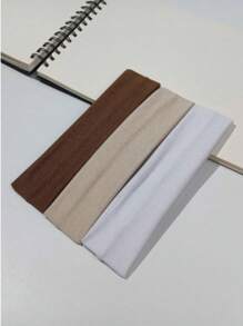 4 peças Faixas de Cabeça em Cor Sólida Adequado para Exercícios Diários Casuais