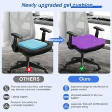 Thicken 19.7in Seat Cushion, Gel Seat Cushion For Long Sitting–Office Chair, Wheelchair, Car Pad, Large Cooling Support Pad For Back Pain, Sciatica, Tailbone Pain Relief