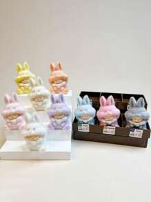 10pcs/Set Cute Bunny Plush Doll Toys [Random Color], Room Decor, Creative Party Gifts, Holiday Celebration Presents, Artsy Desk Decor, Couples Gifts, Gifts For Parents, Siblings And Friends