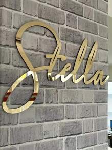 1 pezzo Targa personalizzata in acrilico con specchio da parete, carattere elegante oro e argento, adatta per matrimoni, decorazioni natalizie, regali, compleanni, rinfreschi della casa, matrimoni rustici, multifunzionale, ornamentale, riutilizzabile, raffinata, stilosa, di alta qualità, colorata, moderna, personalizzata, unica, regali ideali per lui, regali ideali per lei, fidanzato, papà, fidanzata, mamma, famiglia, amici, tea room, casa, giardino, ufficio, per anniversari, per San Valentino, per la Festa della Mamma, per compleanni, per la Festa del Papà, per lauree, per matrimoni, per rinfreschi della casa, per rinnovare la casa