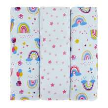 Bublim Petit Flannel Blanket Kit 3 Units Giraffe Panda Bear Rainbow Incomfral 50x80cm - Rusty Rose - View 2
