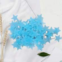 200pcs Ramadan Glow-In-The-Dark Star Wall Stickers, 3D Fluorescent Bedroom Decor, Ramadan Table Decoration - Multicolor (about 200 Stickers) - View 12