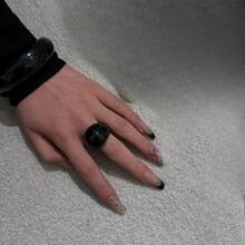 2 Stücke vintage ABS Plastik Ringe & Armband Paar Sets, vielseitig & personalisiert für den Sommer