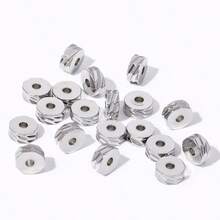 Perles entretoiseurs en plaqué or 18 carats de 4/5/6 mm pour la création de bijoux, séparateurs de perles pour bracelets, perles rondes en métal, accessoires de perles DIY - Perles d'espacement - Voir 14
