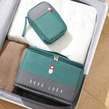 1pc Empty First Aid Bags Travel Medical Supplies Cosmetic Organizer Insulated Medicine Bag Convenient Safety Kit Suit For Family Outdoors Hiking Camping Car Office Workplace