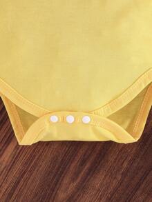 3pcs Baby/Baby Girl Summer Sleeveless Cute Cartoon Bee & Floral Print Bodysuit Set