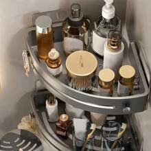 1/2 pz Mensola angolare per doccia da bagno autoadesiva montata a parete, portaoggetti angolare da bagno, autoadesiva, senza forature, appendibile, confezione da due pezzi, leggera, facile da installare, ideale per riporre articoli da bagno e da cucina, adatta anche per hotel