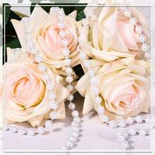 Earth Connection Bead,About 8/4mm Craft String Bead For Wedding Centerpiece Christmas Tree And Flowers Decoration DIY, Faux Pearl Flower Wreath Roll String Wedding Party Valentine's Day Bride Bouquet Handmade DIY Decoration ,For DIY Craft, Wedding, Party, Christmas Tree Decoration,Artificial Related Pearls String Decoration, - Multicolor - View 8