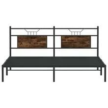 vidaXL Giroletto senza Materasso Rovere Fumo 160x200 cm in Truciolato