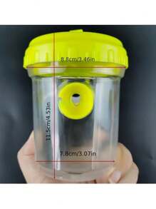 1 pezzo Trappola per insetti da esterno in plastica trasparente, trappola per mosche della frutta, trappola per cattura di insetti con coperchio - Senza alimentazione elettrica, Cattura efficacemente mosche della frutta, vespe e afidi, Design trasparente per un facile monitoraggio, Trappola per catturare gli insetti
