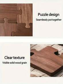 4-teiliges Küchenmöbel-Set, Retro Holz Puzzle Untersetzer für Zuhause, Isoliermatten, Barwiskey Untersetzer, Teetassen Untersetzer, Unterstellmatten, geeignet für Heim-Dekoration von Schreibtischen, Bars, Küchen, Outdoor Picknicks und Getränke, Cafés, alle Tischarten, Outdoor Kaffeetisch und coole Heim-Dekoration, Geschenkideen zum Vatertag, Vatertagsgeschenke und Sicherheitsgeschenke. - Verschiedenfarbig - Übersicht 7