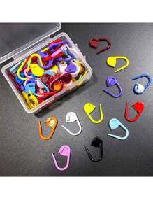 50/120/150pc/Box Knitting Crochet Stitch Markers With A Storage Box, Sewing Tools For Knitting, Crochet And Crafting (10 Color Ship Randomly)