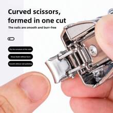 1 Pc Mini Wallet & Nail Clipper, Stainless Steel Foldable Portable Cute Nail Care Tool With Keychain, Can Be Hung On Backpack Handbag