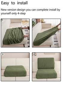 1件装弹力沙发套，防滑防溅全覆盖加厚面料沙发垫套，可机洗，防尘，宠物友好，适用于卧室、办公室、客厅、L型沙发及1/2/3/4座毛绒家具，保暖厚实