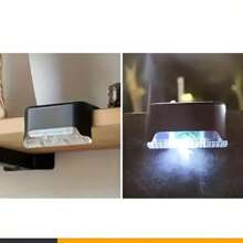 12/24 Pieces Solar Fence Lights - Outdoor Deck & Ladder Lighting With Warm White Glow, Easy To Install, Suitable For Garden, Patio, Patio & Passage, Patio Decorative Lights IP55