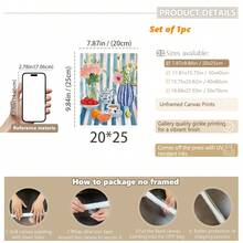 1 件，帆布挂画，带框装饰画，带框，易于悬挂，墙面艺术，海报，现代，厨房墙面艺术，厨房印刷品，食物印刷品，现代厨房装饰，餐厅墙面艺术，时尚厨房装饰，家居装饰，房间装饰 - 彩色 - 查看 14