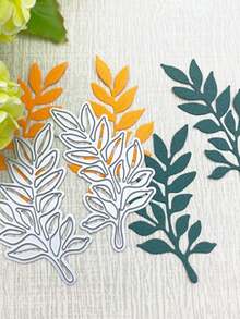 1PC Leaves Metal Cutting Dies Card-Making Cut Die Mold Scrapbook Paper Craft Knife Mould Blade Punch Stencils Dies, DIY Materials Eid Al-Adha Mubarak - Silver - View 7