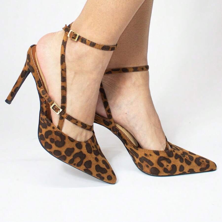 Zapatos de tacon tipo stiletto para mujer en animal print - Multicolor - Ver 1