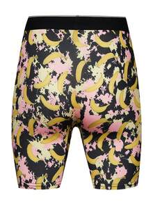 Men's Camo Print Elastic Waist Boxer Briefs - Black - View 2