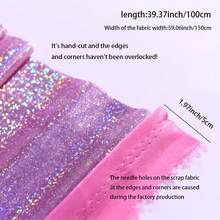 1 Meter Holographic Iridescent Shiny Mirrored Star Glitter Mesh Fabric, Suitable For Creative Wedding Stage Performance Mermaid Costume Design - Multicolor - View 3