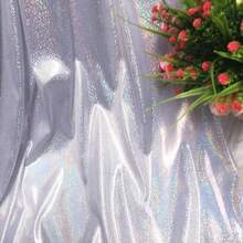 1 Meter Holographic Iridescent Shiny Mirrored Star Glitter Mesh Fabric, Suitable For Creative Wedding Stage Performance Mermaid Costume Design - Multicolor - View 6