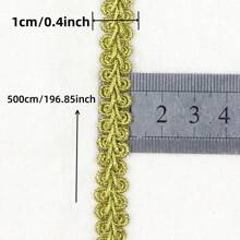 5 Meter 1 cm DIY Spitzen Borte Bänder Handwerk goldener silbriger Tausendfüßler geflochtene Spitzen Abschluss Hochzeitsgeschenkverpackung Nähzubehör Kleidung Party Dekoration