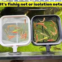 Extendable Long Handle Square Fish Net With Suction Cup, Suitable For Catching Fish And Shrimp, Aquarium Cleaning Supplies - Multicolor - View 3