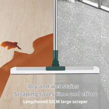 Double-Sided Floor Silicone Broom Scraping Water Multi-Function Cleaning Rotating Stretch Scraper Bathroom Kitchen Floor Glass