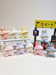 10pcs/Set Cute Bunny Plush Doll Toys [Random Color], Room Decor, Creative Party Gifts, Holiday Celebration Presents, Artsy Desk Decor, Couples Gifts, Gifts For Parents, Siblings And Friends