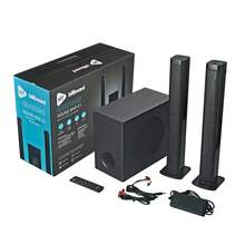 STF Billboard Carbono Sound Bar Barra De Sonido Teatro En Casa 2.1 con Subwoofer 2 En 1 con Conexión Bluetooth Conexiones USB, Óptico Y Auxiliar, Incluye Control Remoto Sound Bar - Negro - Ver 2