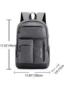 Casual Business Backpack, Large Capacity Multi-Layer Laptop Bag - Dark Grey - View 4