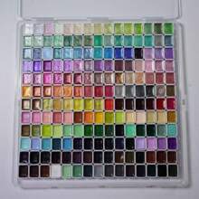Set de 180 colores de pigmentos de acuarela de perla falsa sólida - Suministros de arte profesionales para pintura, arte de uñas y manualidades de flores de hilo | Muy pigmentados, fáciles de recoger | Ideal para artistas, estudiantes y entusiastas del DIY