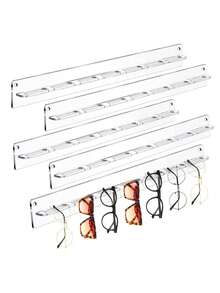 1 件亚克力透明/黑色/粉色时尚眼镜收纳架，悬挂式太阳镜展示架，壁挂式眼镜收纳架，（内含 2 个免钉贴纸），耐刮擦（使用前请撕掉保护膜），性别揭晓派对，生日、婚礼、派对的完美选择，送给同事、朋友和家人的完美礼物，返校礼物