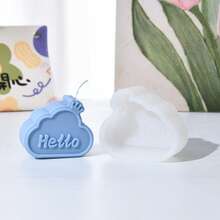 Khuôn nến chủ đề không gian bằng silicon DIY Rocket Planet Sailing Boat Cloud Shapes Candle Statue Thạch cao Nhựa Làm khuôn Trang trí nhà Quà tặng tiệc ngày lễ - trắng - Xem 5